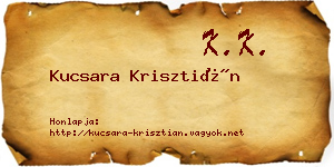 Kucsara Krisztián névjegykártya